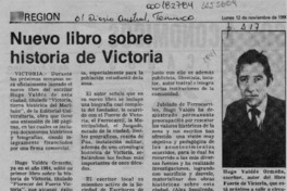 Nuevo libro sobre historia de Victoria  [artículo].