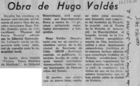 Obra de Hugo Valdés  [artículo].
