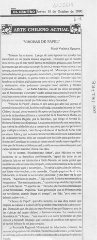 "Víboras de papel"  [artículo] María Verónica Figueroa.