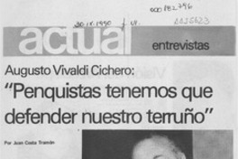 "Penquistas tenemos que defender nuestro terruño"