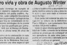 Libro vida y obra de Augusto Winter  [artículo].