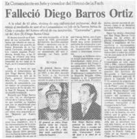 Falleció Diego Barros Ortiz