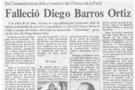 Falleció Diego Barros Ortiz
