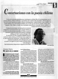Conversaciones con la poesía chilena  [artículo].