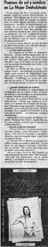 Poemas de sol y sombra en la mujer deshabitada