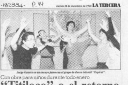 "Titiloco" o el retorno del actor Jorge Guerra  [artículo].