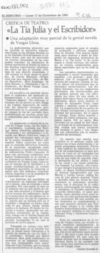 "La tía Julia y el escribidor"