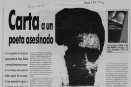 Carta a un poeta asesinado  [artículo] Patricio Varetto.