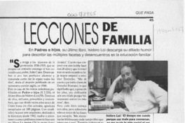 Lecciones de familia  [artículo] Eugenia Fernández.