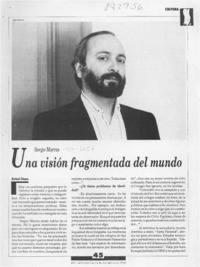 Una visión fragmentada del mundo  [artículo] Rafael Otano.