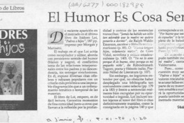 El humor es cosa seria  [artículo] Víctor M. Mandujano.