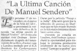 "La Ultima canción de Manuel Sendero"