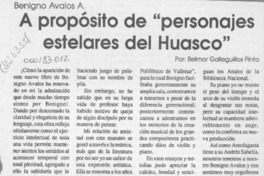 A propósito de "personajes estelares del Huasco"