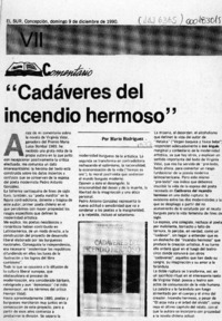 "Cadáveres del incendio hermoso"  [artículo] Mario Rodríguez.