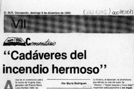 "Cadáveres del incendio hermoso"  [artículo] Mario Rodríguez.