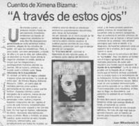 "A través de estos ojos"  [artículo] Juan Mihovilovic H.
