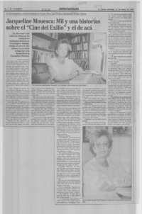 Jacqueline Mouesca, mil y una historias sobre el "Cine del Exilio" y el de acá