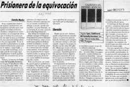 Prisionera de la equivocación  [artículo] Camilo Marks.