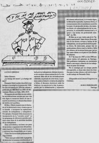 Luchas obreras  [artículo] Boris Friedmann.