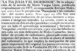 La tía Julia y el escribidor