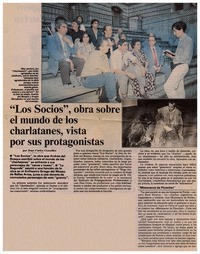 "Los Socios", obra sobre el mundo de los charlatanes, vista por sus protagonistas
