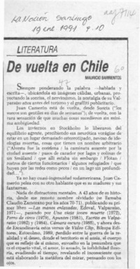 De vuelta en Chile