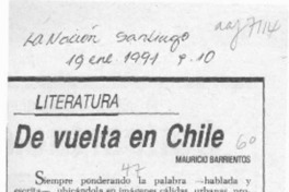 De vuelta en Chile