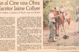 Llevan al cine una obra del escritor Jaime Collyer