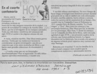En el cuarto centenario  [artículo] Daniel de la Vega.