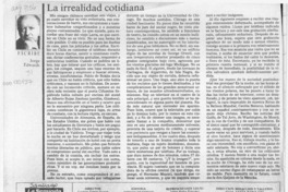 La irrealidad cotidiana  [artículo] Jorge Edwards.