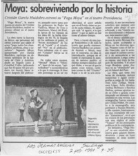 Moya, sobreviviendo por la historia  [artículo].