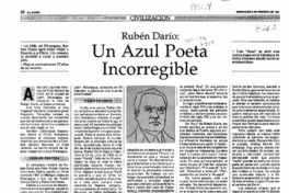 Un Azul poeta incorregible  [artículo] Víctor M. Mandujano.