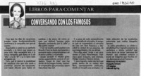 Conversando con los famosos  [artículo] M. T. Herreros.