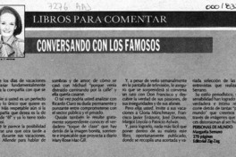 Conversando con los famosos  [artículo] M. T. Herreros.