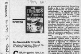 Los truenos de la tormenta  [artículo] Tomás P. Mac Hale.