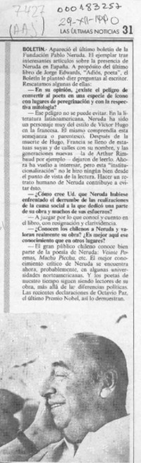 Boletín  [artículo].