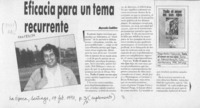Eficacia para un tema recurrente  [artículo] Marcelo Coddou.