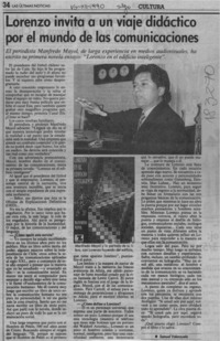 Lorenzo invita a un viaje didáctico por el mundo de las comunicaciones