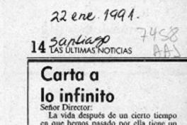 Carta a lo infinito