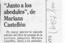 "Junto a los abedules", de Mariana Castellón  [artículo].