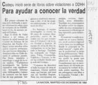 Para ayudar a conocer la verdad  [artículo].