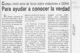 Para ayudar a conocer la verdad  [artículo].