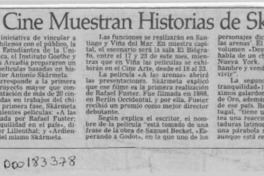 En el cine muestran historias de Skármeta  [artículo].