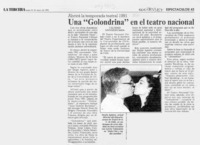 Una "Golondrina" en el teatro nacional  [artículo].