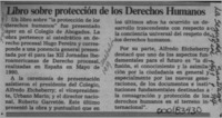 Libro sobre protección de los Derechos Humanos  [artículo].