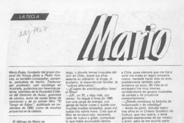 Mario Rojas  [artículo] Nira Reyes Morales.