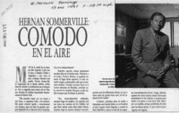 Hernán Sommerville, cómodo en el aire  [artículo] Lucía Cifuentes.