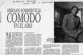 Hernán Sommerville, cómodo en el aire  [artículo] Lucía Cifuentes.