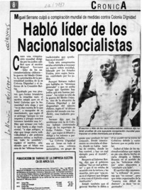 Habló líder de los Nacionalsocialistas  [artículo].