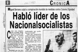 Habló líder de los Nacionalsocialistas  [artículo].
